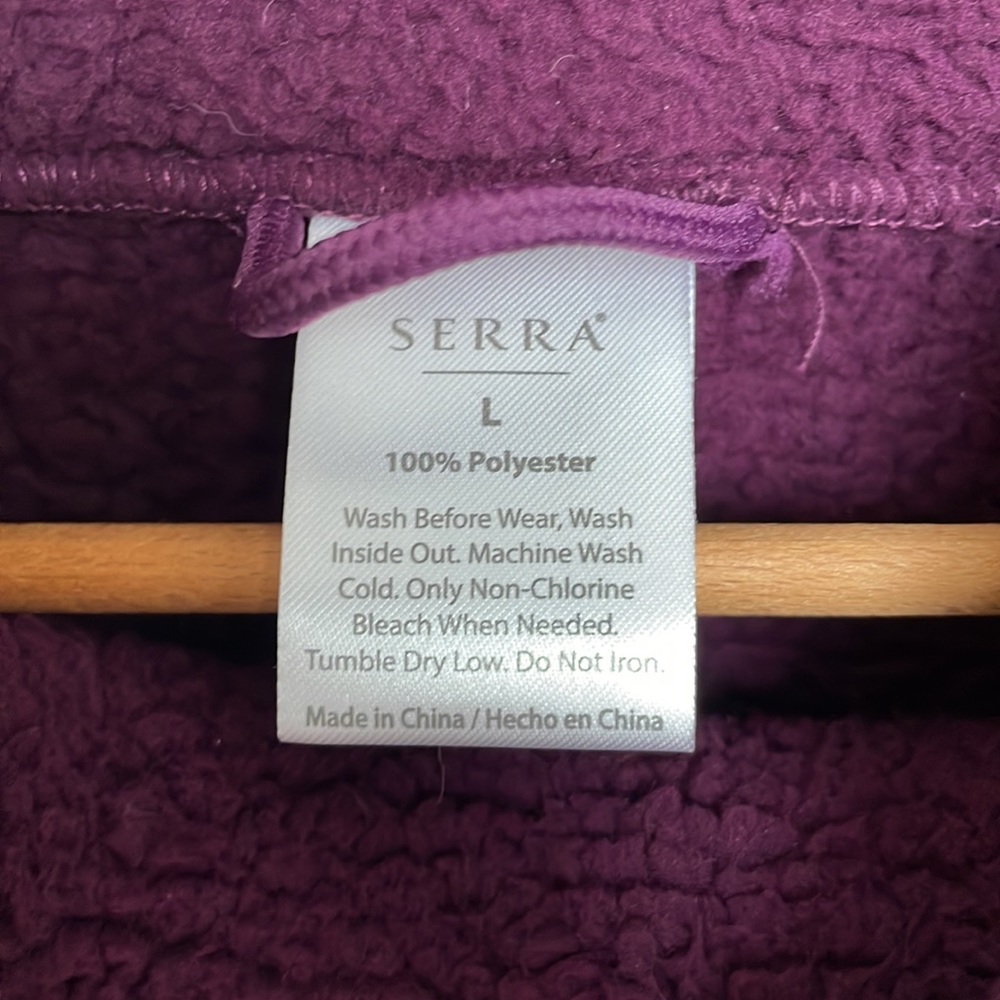 Serra Ladies Sherpa Fleece Pullover Cozy 2 side pockets Size L (12-14) Aldi - Picture 5 of 6
